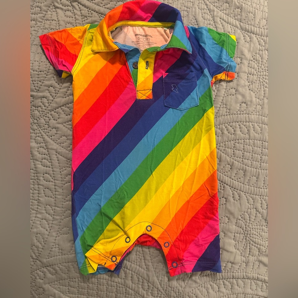 Muse Threads rainbow striped shortie